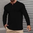 thumbnail image 1 of Dwaogom Men's Casual Shirts Classic Button Basic Long Sleeve Shirt Solid Color Cotton Tees Stylish Tops Turndown Collar Long Sleeve Blouse Shirt, 1 of 6