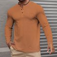 thumbnail image 1 of Dwaogom Men's Casual Shirts Classic Button Basic Long Sleeve Shirt Solid Color Cotton Tees Stylish Tops Turndown Collar Long Sleeve Blouse Shirt, 1 of 6