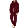 thumbnail image 1 of Dwaogom Men's Hooded Jumpsuit Zip Up One Piece Pajamas Playsuit Jogger Sweatsuit Overall Romper, 1 of 6