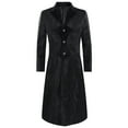 thumbnail image 1 of Dwaogom Men's Steampunk Trench Coat Victorian Slim Suit Collar Solid Breasted Button Coat, 1 of 8