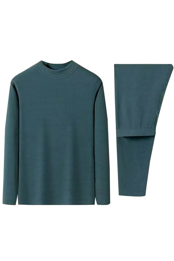 Men's Ultra Soft Thermal Underwear Set Stretchy Thin Modal Cotton Long Johns Top & Bottom Set Men Casual Solid Long Sleeves High Elasticity Keep Warml Underwear Tops And Pants Suit