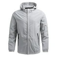 thumbnail image 1 of Dwaogom Mens Casual Lightweight Drawstring Hooded Windbreaker Jacket, 1 of 8
