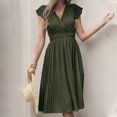 thumbnail image 1 of Dwaogom Women Fashion Fallow Middle Waist Short Sleeve Round Neck Dress Plus Size Dress Cute Dresses For Teens Spring Summer 2024 Dress, 1 of 4