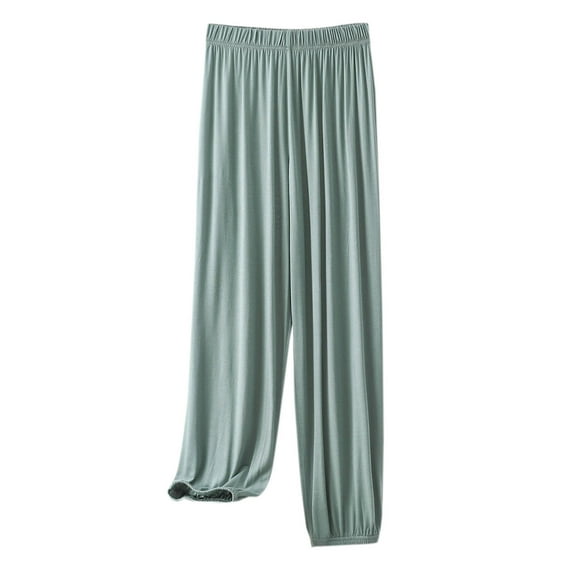 Dwaogom Women's Casual Daily Solid High Waisted Loose Wide Straight Leg Pants Golf Pants Womens High Waisted Baggy Sweatpants
