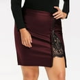 thumbnail image 1 of Dwaogom Women's Cool Oblique Zip High-Waist Leather Mini Skirt Fashion Women Solid Skirt Strap Zip Ladies Slim Short Lace Skirts Leather Skirts, 1 of 6