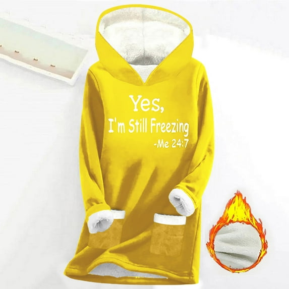 Dwaogom Women's Digital Printed Plush And Thickened Fashionable Casual Long Sleeved Hooded Round Neck Sweatshirt Pullover Hoodie Women Personalized Sweatshirts