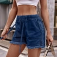 thumbnail image 1 of Dwaogom Women's Elastic Waist Printing Drawstring Shorts Womens Leggings Fleece Women Winter Pants For Women, 1 of 5