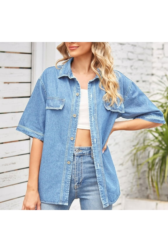 Women's Fashion Color Lapel Look Slimmer Sleeve Denim Jacket Warm Puffer Jacket Jean Jacket For Women