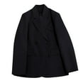 thumbnail image 1 of Dwaogom Women's Fashion Long Sleeve Casual Color Versatile Long Open Coat Vinyl Puffer Jacket Jacket Coats With Pockets, 1 of 3