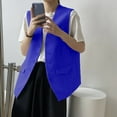 thumbnail image 1 of Dwaogom Women's Fully Lined Button V-Neck Economy Dressy Suit Vest Waistcoat Sleeveless Waistcoat Top Blazer Suit Coat, 1 of 6