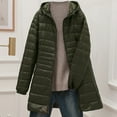 thumbnail image 1 of Dwaogom Women's Down Jacket Lightweight Hooded Lightweight Down Jacket Women's Medium Long Lightweight Slim Large Size Thin Jacket Tan Teddy Coat Women'S Corduroy Shacket Jacket Shirts, 1 of 9