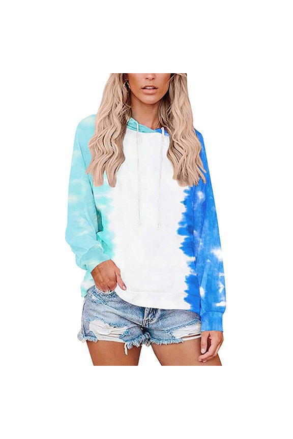 Women's Long Sleeve Fashion Drawstring Hooded Printed Sweatshirt Tops Blouse Custom Hoodies Design Your Own Personalized Sweatshirts