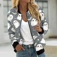 thumbnail image 1 of Dwaogom Women's Printed Cardigan Jacket Zippered Jacket Long Sleeved Casual Jacket Jacket, 1 of 5