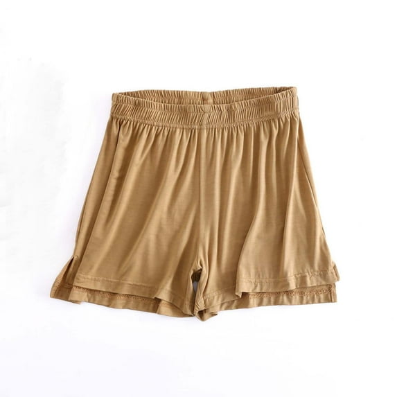 Dwaogom Women's Summer Color Elastic Waist Leisure Thin Shorts Home Pants Sports Outerwear Scrunch Butt Leggings Girls Shorts Size 10-12