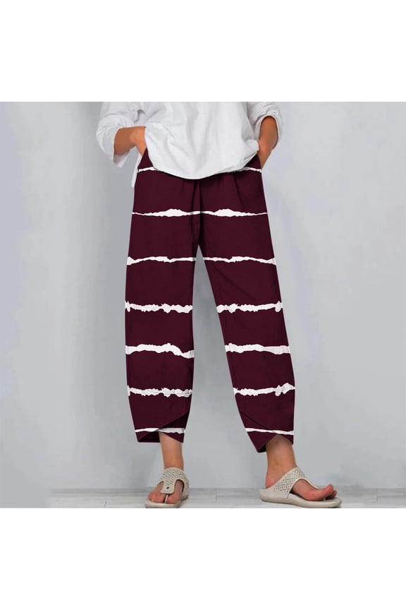 Women's Summer Comfortable And Fashionable Printed Cropped Pants Neon Leggings For Women 80s Plus Size Womens Business High Waisted Sweatpants