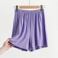 thumbnail image 1 of Dwaogom Women's Summer Elastic Waist Thin Quarter Shorts Color Thin Style Casual Pajamas Loose Size Home Pants Leggings With Pockets For Women Leggings Women High Waisted, 1 of 6