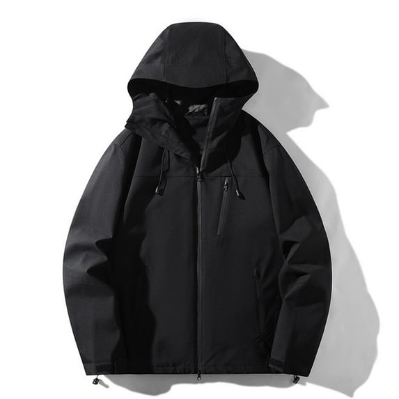 Dwaogom Women's Waterproof Ski Jacket Rain Winter Coat Windproof Skin Hooded Jacket Solid Color Hooded Fall And Winter Long Sleeve Outdoor Interchange Jacket Sports Coat