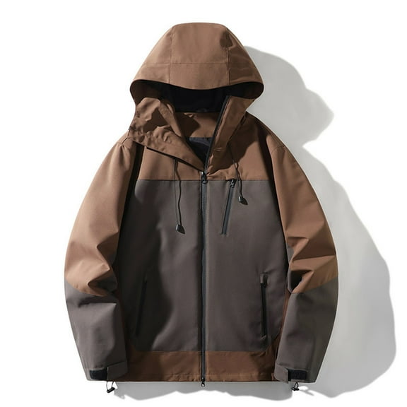 Dwaogom Women's Waterproof Ski Jacket Rain Winter Coat Windproof Skin Hooded Jacket Solid Color Hooded Fall And Winter Long Sleeve Outdoor Interchange Jacket Sports Coat