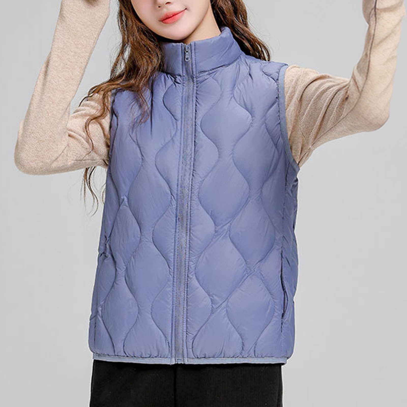 Dwaogom Women's Winter Vests Outerwear Lightweight Quilted Puffer