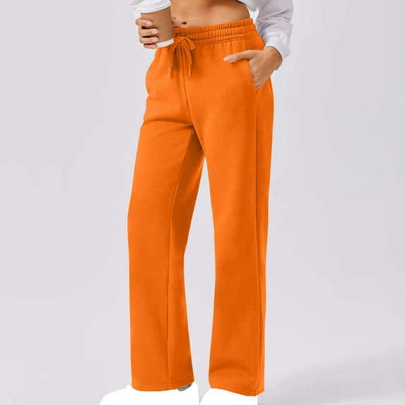 Dwaogom Womens Casual Knit Pull on Pants for Women, Elastic Waist Pants, Women Casual Solid Color Elastic Waist Pockets Pants