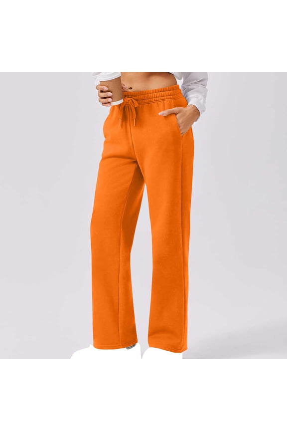 Womens Casual Knit Pull on Pants for Women, Elastic Waist Pants, Women Casual Solid Color Elastic Waist Pockets Pants