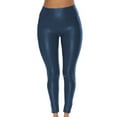 thumbnail image 1 of Dwaogom Womens Leather Leggings High Waist Butt Lifting Pleather Pants Stretchy Faux Leather Tights Push Up, 1 of 5