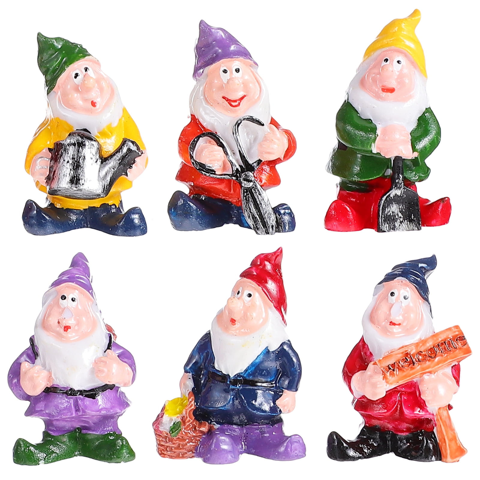 Dwarf Gnome Ornament Moss Garden Dwarfs Statue Outdoor Home Decor Cake