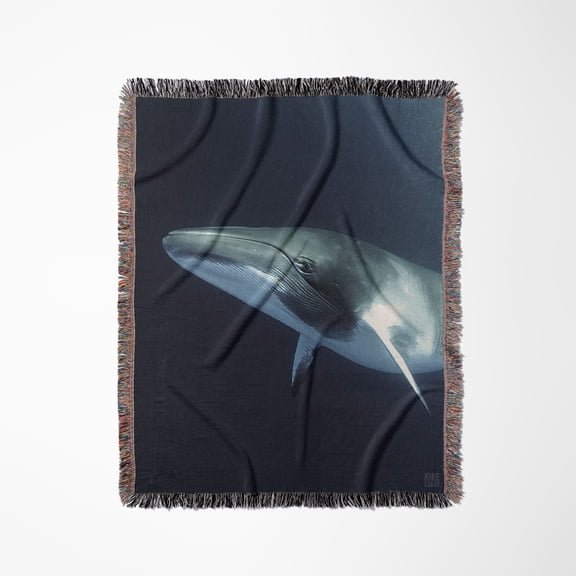 Dwarf Minke Whale Doing A Belly Presentation, Woven Blanket