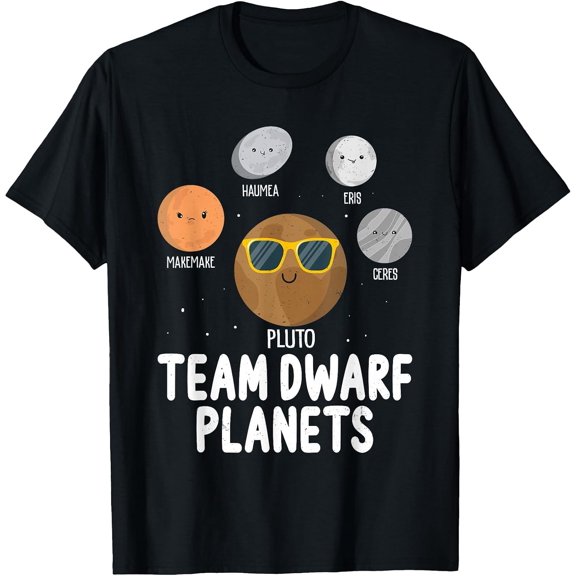 Dwarf Planets Pluto Science Themed Space Astronomy T-Shirt