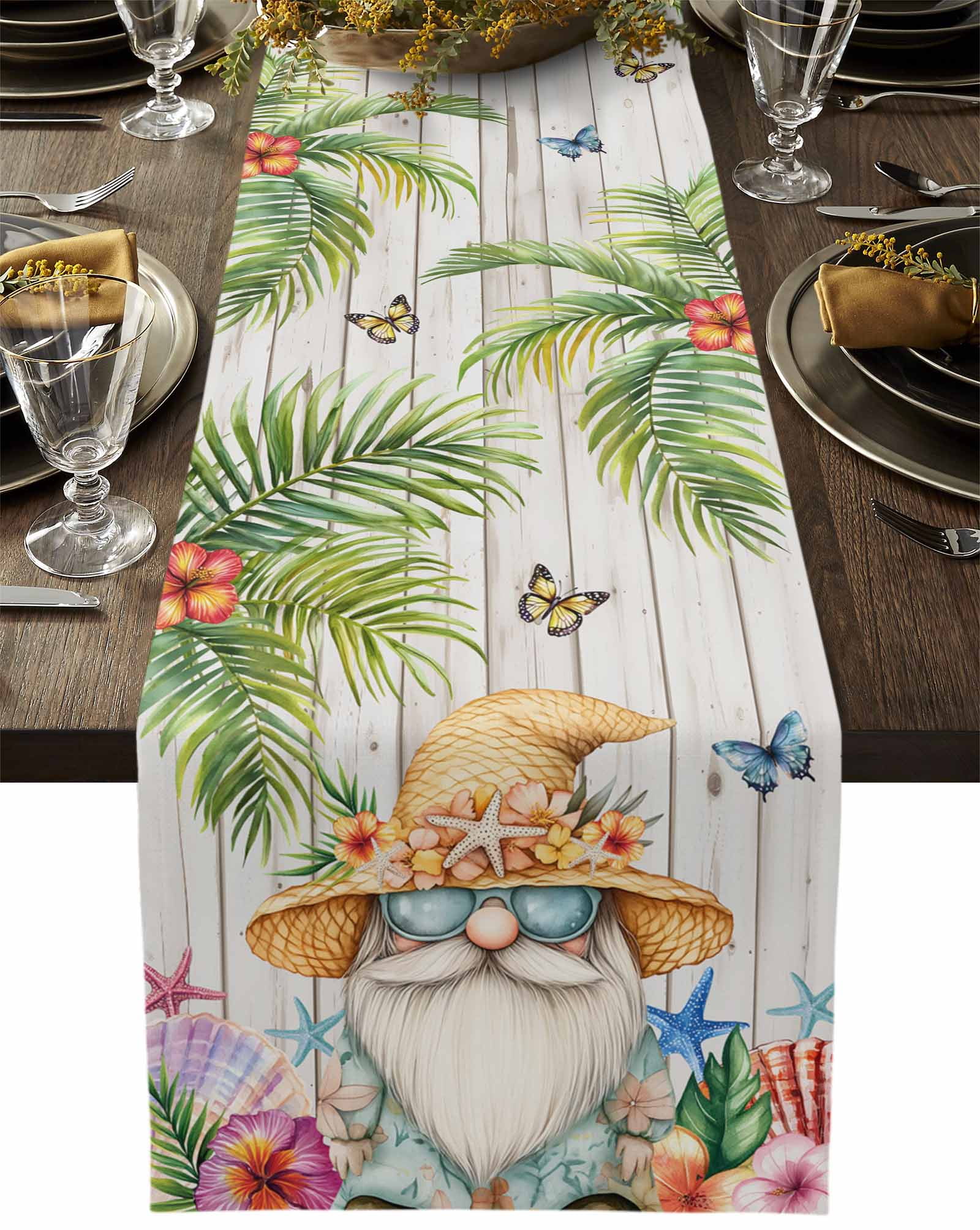 Dwarf Seaside Shell Starfish Table Runners 13x36 Inches Long Linen ...