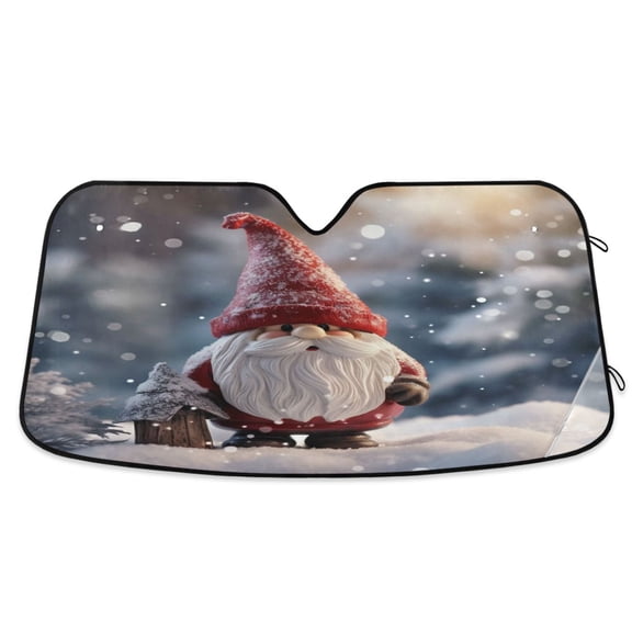 Dwarf Toy and Snow Car Windshield Sun Shade Foldable Car Front Window Visor Heat and UV Protection 55x27.6