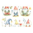 Dwarfs Flowers Plants Placemats Set of 1 12x18 inch Table Place Mats