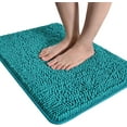 thumbnail image 1 of DweIke Chenille Bathroom Mats With Non-Slip Backing Machine Washable Indoor Durable Rug 20"x30",Teal, 1 of 6