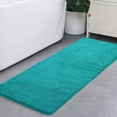 thumbnail image 1 of DweIke Chenille Bathroom Mats With Non-Slip Backing Machine Washable Indoor Durable Rug 24"x60",Teal, 1 of 6
