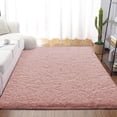 thumbnail image 1 of Dwelke Fluffy Area Rugs Soft Shaggy Rugs for Bedroom Carpet, 4'x6',Cherry Pink, 1 of 7
