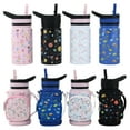 thumbnail image 1 of DweIke Kids Water Bottle with Straw Lid ,Bottle Holder and Adjustable Strap, Reusable Tumbler for Toddlers, Girls, Boys, 14oz, Dinosaur, 1 of 11