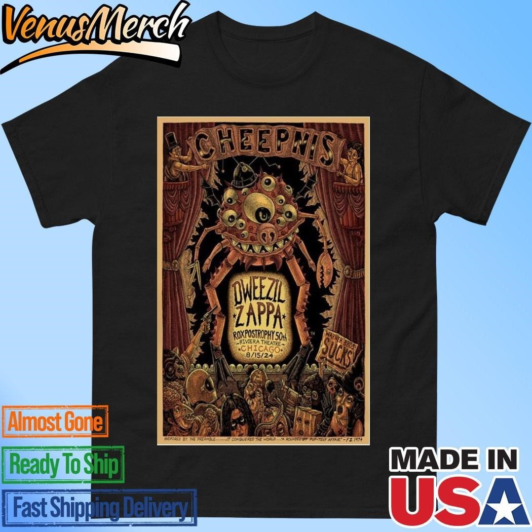 Dweezil Zappa On August 15 2025 In Royal Oak Mi Tour Shirt