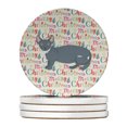 thumbnail image 1 of Dwelf #2 Cat Christmas Large Sandstone Coasters Pack of 4 4 in x 4 in, 1 of 3
