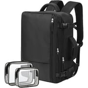 Dwelke Extra Large Travel Backpack for Women as Person Item Flight Approved, 40L Carry On Backpack, 17 Inch Laptop Backpack, Waterproof Backpack, Hiking Backpack, Casual Bag BackpackBlack
