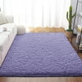 thumbnail image 1 of Dwelke Fluffy Shag Area Rugs Soft Fuzzy Shaggy Rugs for Girls Bedroom Kids Room Carpet Furry Throw Dorm Rug , 4'x6',Lavender, 1 of 7