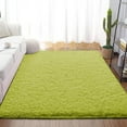 thumbnail image 1 of Dwelke Fluffy Shag Area Rugs Soft Fuzzy Shaggy Rugs for Girls Bedroom Kids Room Carpet Furry Throw Dorm Rug 5'x8' Green, 1 of 4