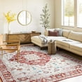 thumbnail image 1 of Dwelke Machine Washable Rug Vintage Washable Area Rugs with Non Slip Rugs for Living Room Bedroom Traditional Rug Accent Carpet, Home Decor Office Boho Rug,6'x9' Red, 1 of 8