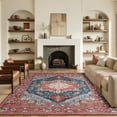 thumbnail image 1 of Dwelke Vintage Area Rug Floral Rugs Soft Bedroom Carpet for Living Room Home Decor,5'x8',Red, 1 of 6