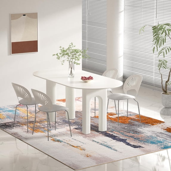 Dwelke Washable Area Rugs Non-Slip Modern Abstract Soft for Living Room Entryway Bedroom,Gray 5x7ft