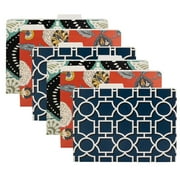 Dwell Studio Home Office Letter Size Storage File Folders with Tabs, Multicolor Patterns, 6 Pack