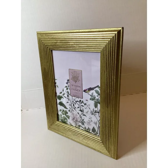Dwell Studio Season Of Fancy Golden Picture Frame Fits 5” x 7” Photo