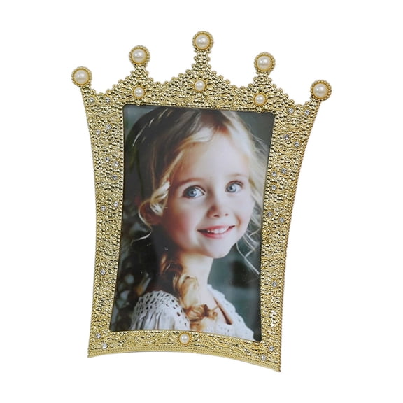 DwellJoy European Style Pearl Inlaid Photo Frame, French Resin Wall & Tabletop Decorative Frame for Wedding Home Decor, High Definition Scratch Resistant Lens, Waterproof Easy to Clean