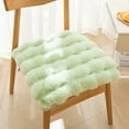 thumbnail image 1 of DwellJoy Faux Rabbit Fur Heated Seat Cushion for Office Chair - Thick Plush Fleece Insulated Seat Pad for Long Sitting, Winter Warm, Home Desk, Wheelchair, Car & Theater - Machine Washable, Non-Slip, 1 of 6