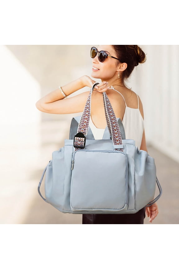 Multipurpose 3-Way Convertible Backpack Tote for Travel - 15-Pocket Lightweight Waterproof Organizer for Laptop, Work, Airport & Commute