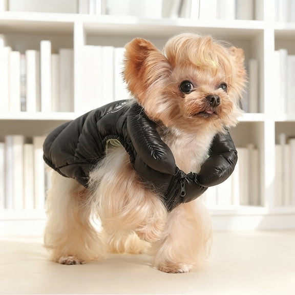 DwellJoy Pet Clothing Dog&Cat Jacket – Lightweight Quilted Puffer Winter Coat for Small Dogs Cats, Warm Outdoor Wear with Easy On/Off Design